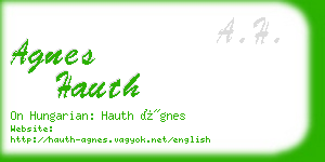 agnes hauth business card